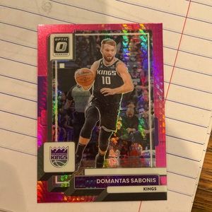 Domantas Sabonas pink holographic mint condition optic ‘22 basketball